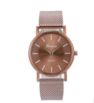 1 HOT Wristwatches for Women and Men Mesh Belt Quartz