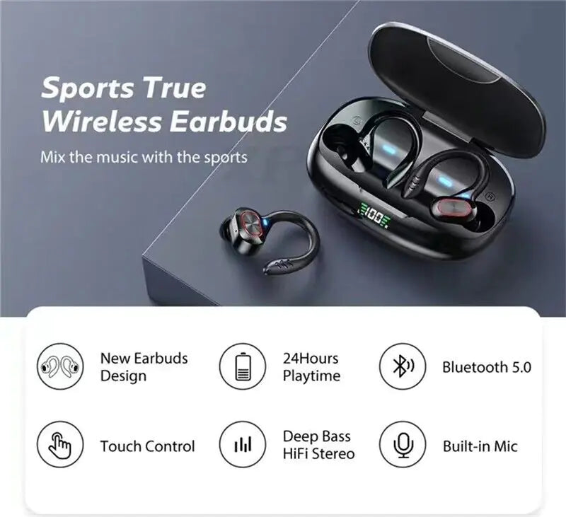 5.1 Bluetooth HIFI Earphones Earbuds Headphones